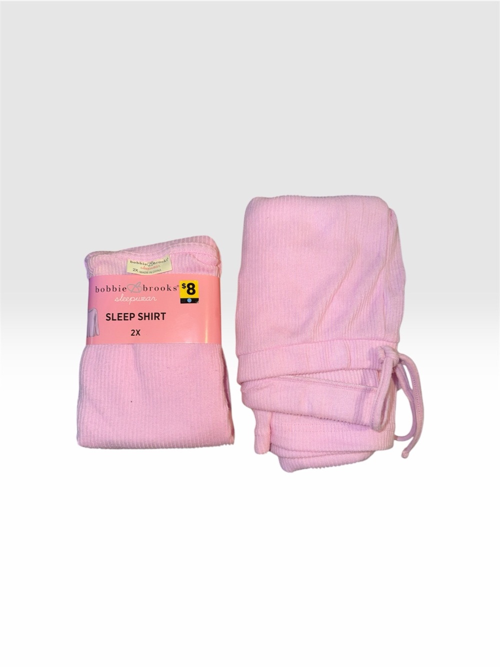 Bobbie Brooks Pink Sleep Shirt & Pants Set - Soft Ribbed Pajamas